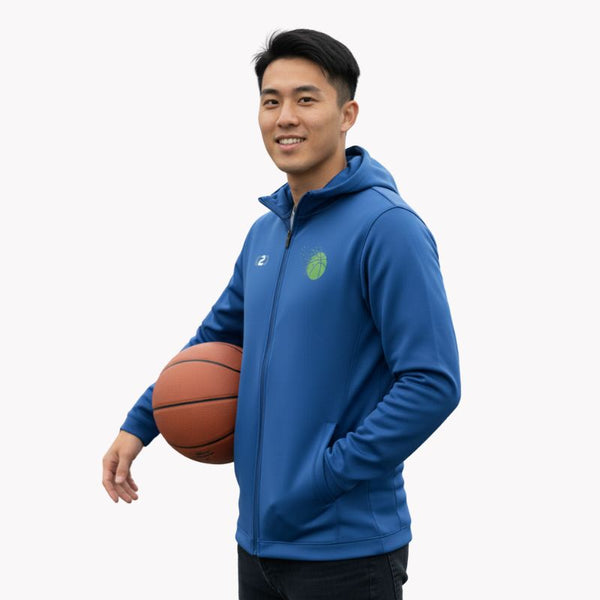 Glide SlimFit Tech Zip Hoodie Kids Ladies Mens Royal