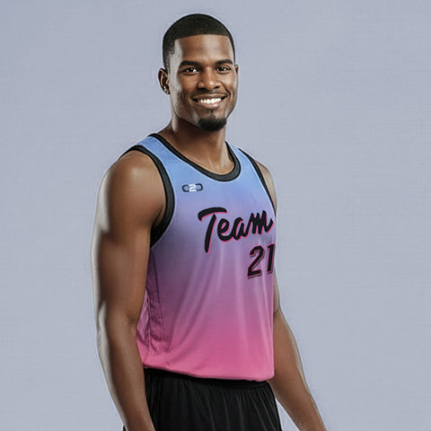 Custom Miami Gradient Core Reversible Basketball Singlet