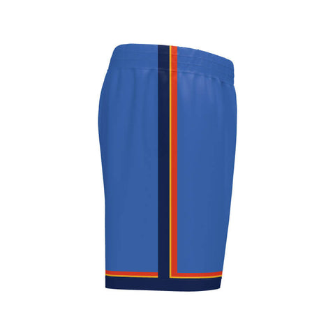 Custom Oklahoma City Thunder Basketball Core Shorts Pro No Sideseam - Side View