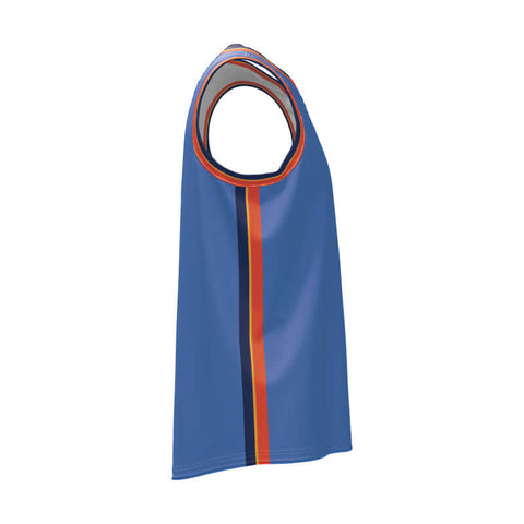 Custom Oklahoma City Thunder Basketball V-Neck Singlet - Side View