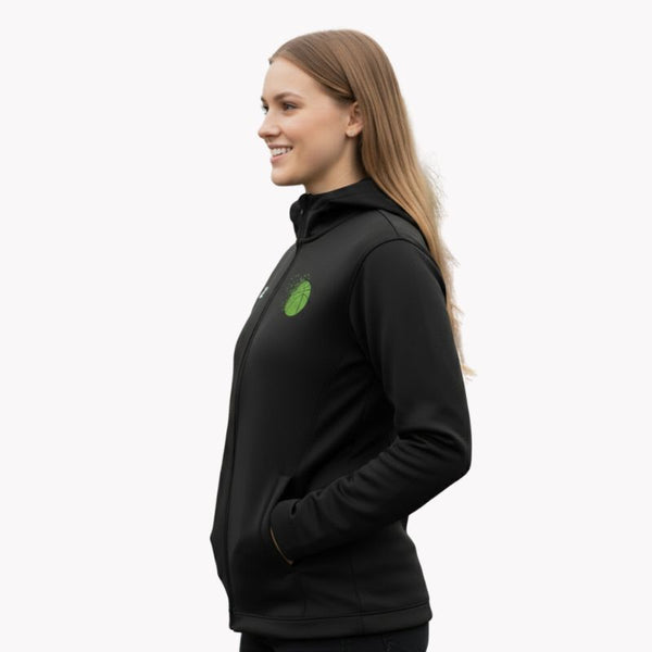Glide SlimFit Tech Zip Hoodie Kids Ladies Mens Black