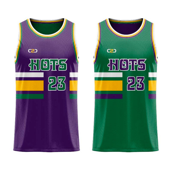 Hots Reversible Basketball Singlet Front View