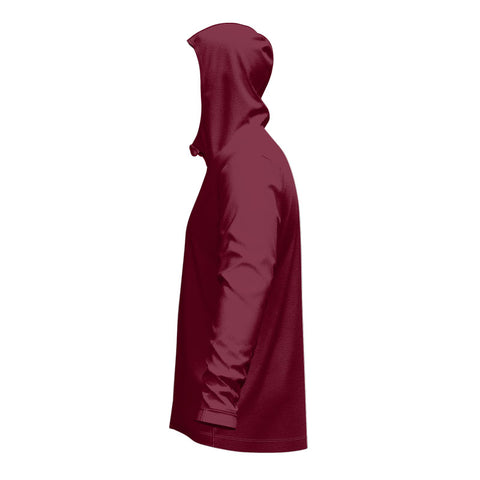 Glide Tech Zip Hoodie Maroon Side View