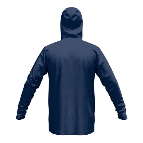 Glide Tech Zip Hoodie Navy Back View